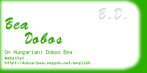 bea dobos business card